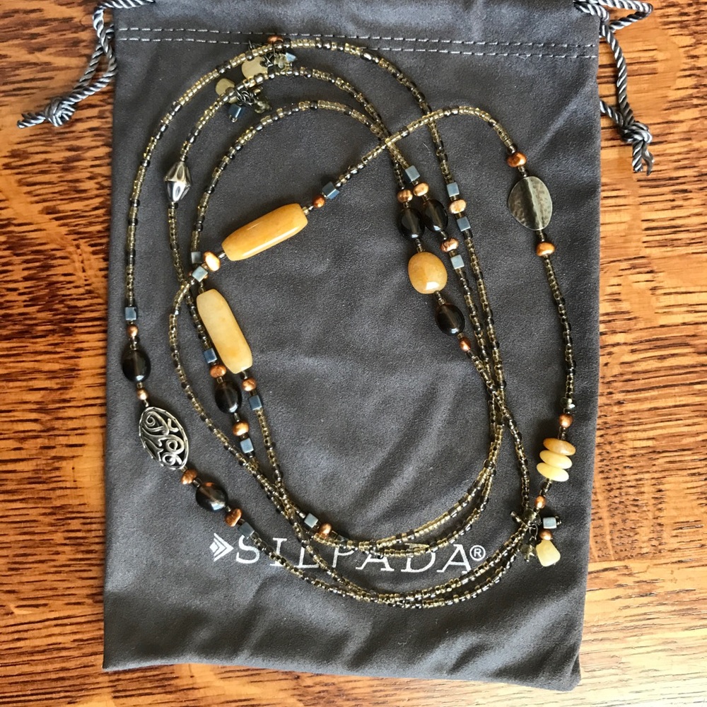 Silpada Gold Serpentine Boho 60"Long Necklace N 1928
